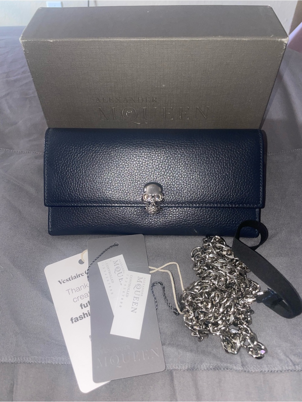 Alexander McQueen: Continental Wallet - Blue